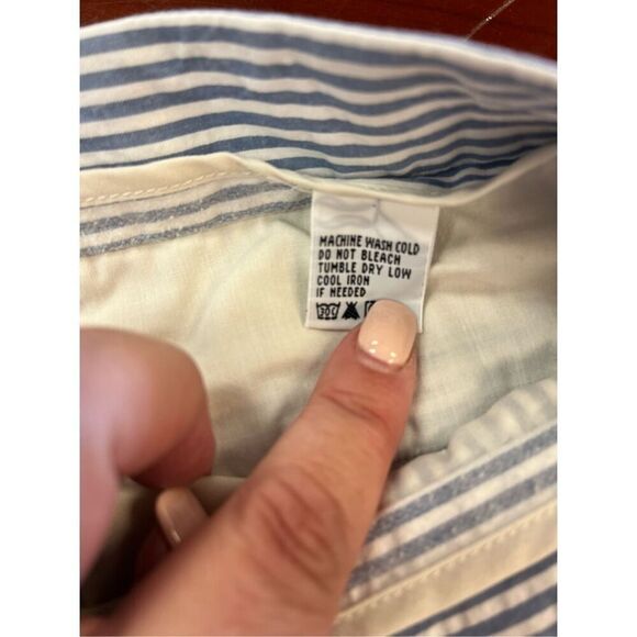 Bobby Jones Players Blue & White Seersucker Blue & White Stripe Bermuda Shorts s - Picture 4 of 5